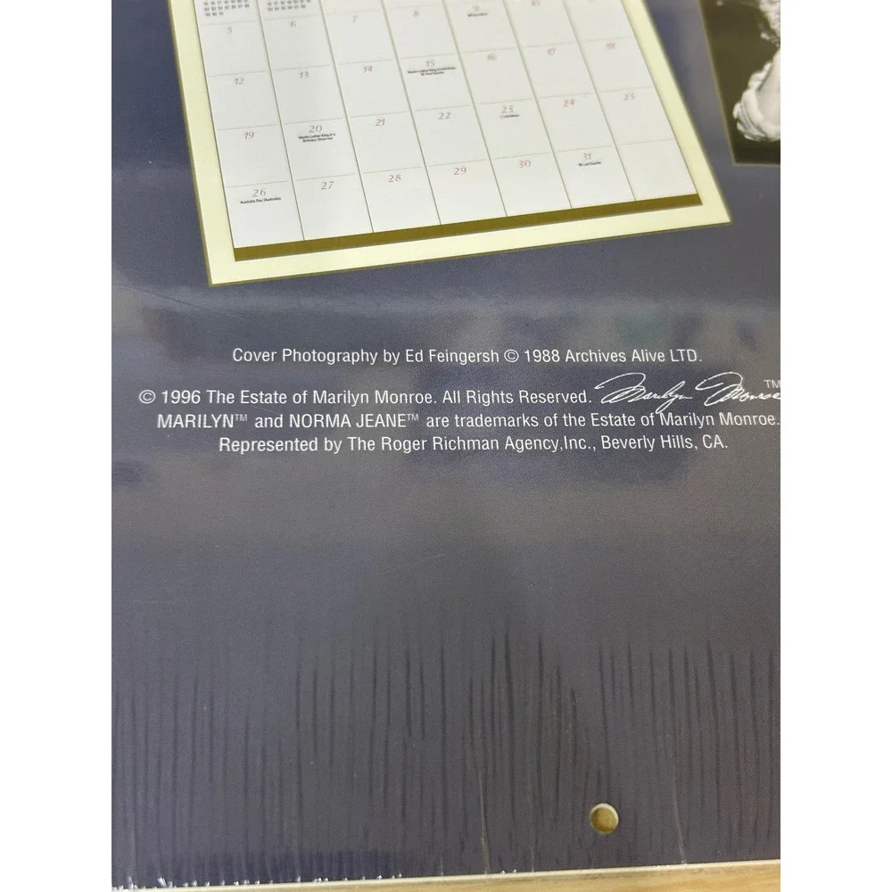 Marilyn Monroe 1997 Vintage 16 Month Wall Calendar Factory Sealed Portal CM0209